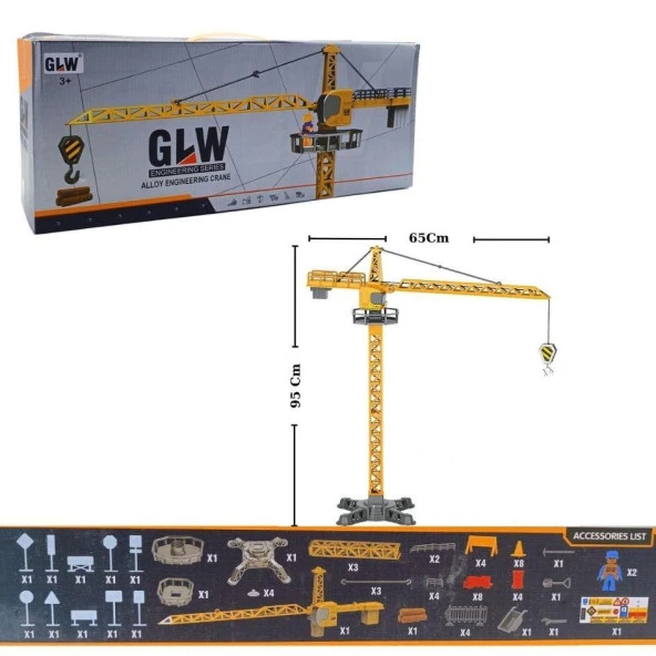 Manuel Hareket Ettirilebilir Oyuncak Kule Vinç - 3
