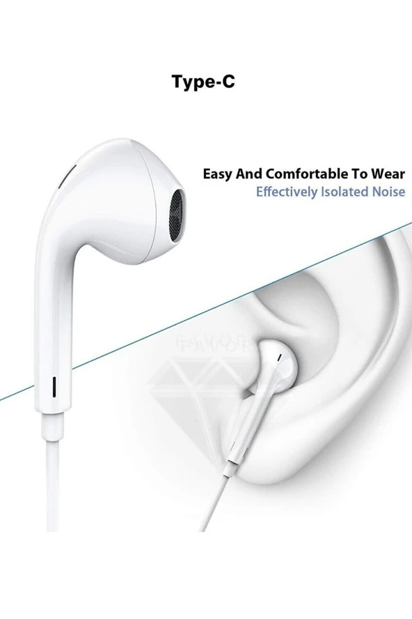 XİAOMİ 14 ULTRA İle Uyumlu Type-C Girişli Kablolu Kulaklık - Resim 2