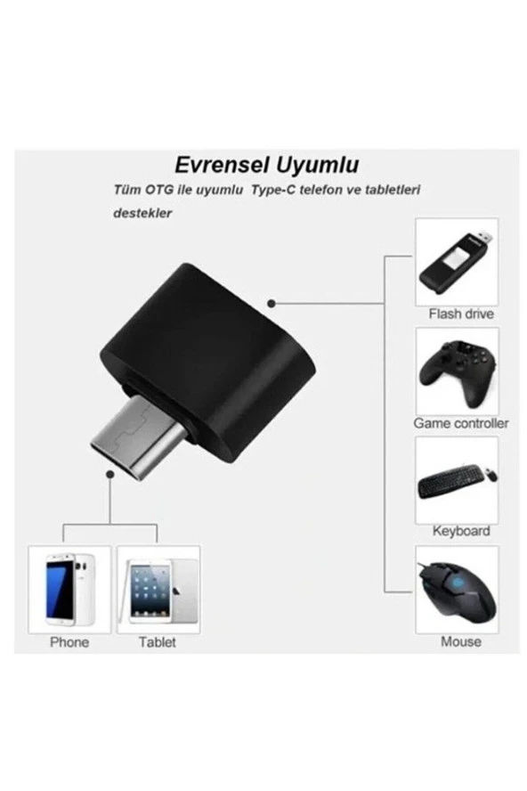 LENOVO Z5 PRO için Usb Type-c Dönüştürücü Otg Çevirici Adaptör - Resim 3