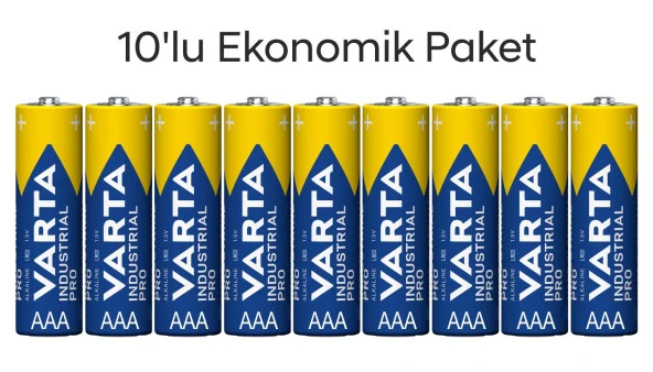 Varta Endüstriyel Pro AAA 4003 Kalem Pil 10 lu Paket