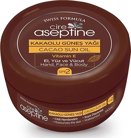 Cire Aseptine Kakaolu Güneş Yağı 100 ml x 3 Adet