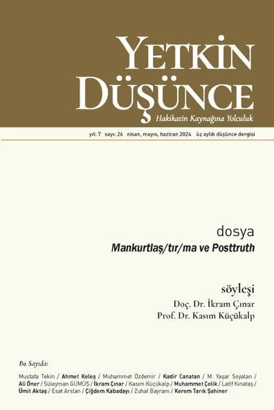 Yetkin Düşünce 26.Sayı Nisan-Mayıs-Haziran 2024