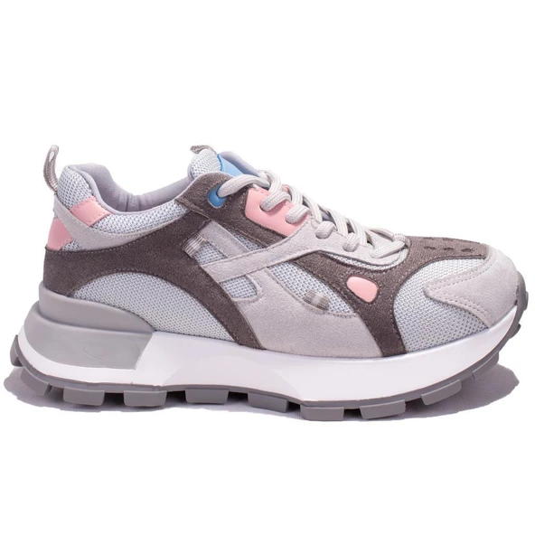 Dagoster DZS07-20135 Gri Pembe  Ortopedik Günlük Kadın Spor Ayakkabı - 2