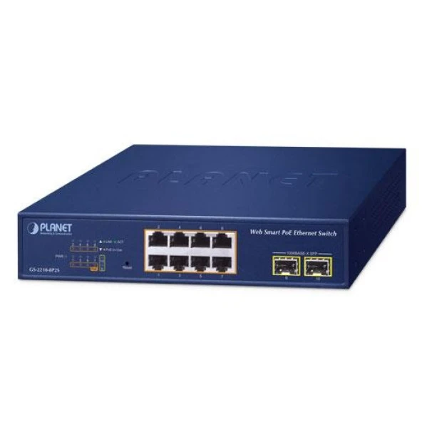 8-Port 10/100/1000T 802.3at PoE + 2-Port 1000X SFP Web Smart Ethernet Switch