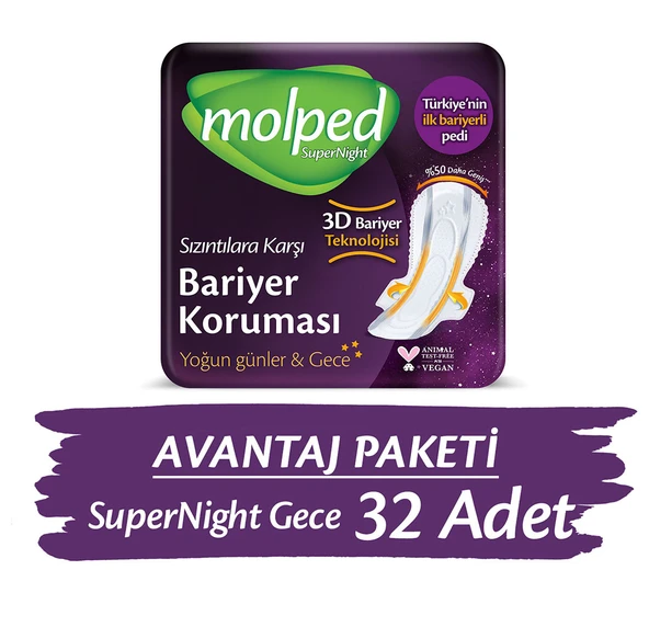Molped Supernight Gece Avantaj Paketi 32 Adet