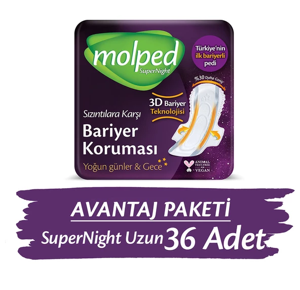 Molped Supernight Uzun Avantaj Paketi 36 Adet