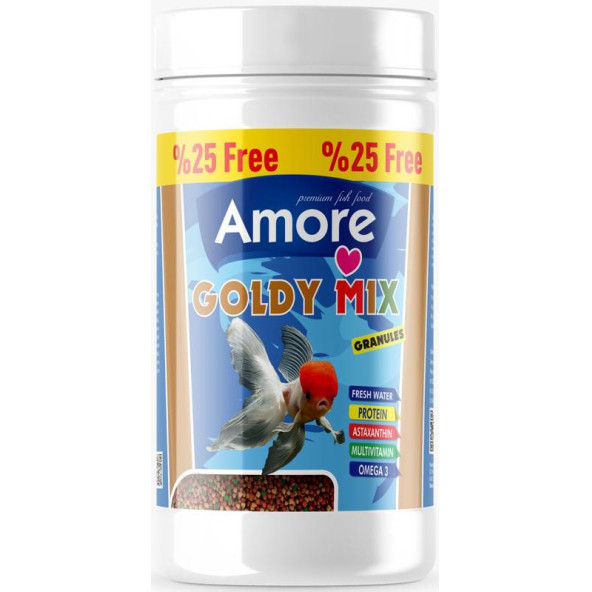 Amore Protein Garlic Malawi Ciklet 2.4Kg Pro Chips Kova Balık Yemi,Betta-Goldy Mix-Tropikal- 4x125ml - 5