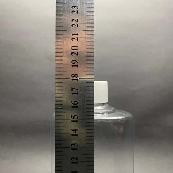 400 cc Silindir Kısa Şeffaf Pet Şişe , Beyaz Kapaklı Pet Şişe 400 Ml  x 3 Adet - Resim 3