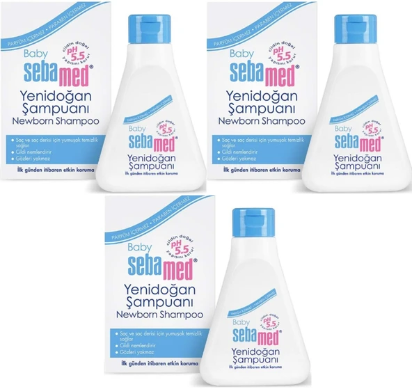 Sebamed Bebek Şampuanı 250ML Yeni Doğan (3 Lü Set) - 1