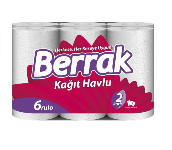 Berrak Havlu 2 Katlı 6 Lı x 4 Adet