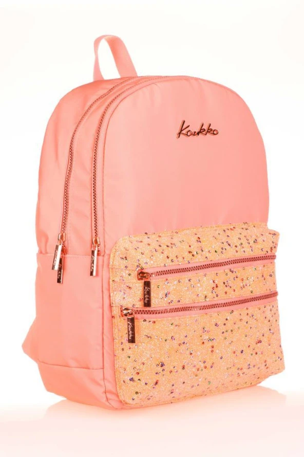 Kaukko Magic Dreams Sırt Çantası Taşlı Pullu Somon K1731 - Resim 4