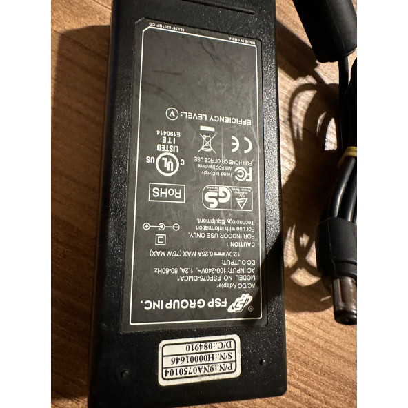 FSP 9NA0750103 12VDC 6.25A 75W FSP075-DMCA1 AC Adapter 2.EL 1 YIL GARANTİLİ
