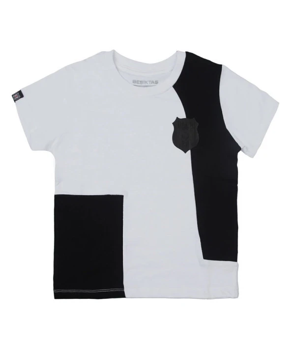 Beşiktaş Orijinal Sıfır Yaka Çocuk T-shirt Hediyelik Ahşap Kutulu - Resim 3