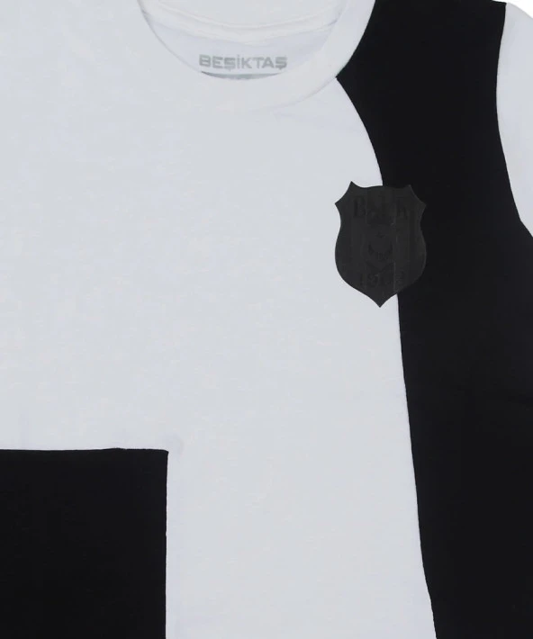 Beşiktaş Orijinal Sıfır Yaka Çocuk T-shirt + Bileklik Set Hediyelik Ahşap Kutulu - Resim 3