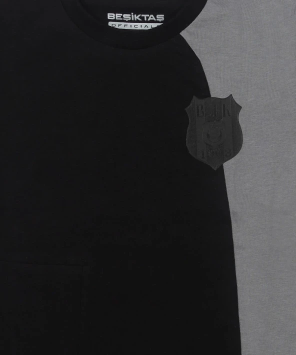 Beşiktaş Orijinal Sıfır Yaka Çocuk T-shirt + Bileklik Set Hediyelik Ahşap Kutulu - Resim 6