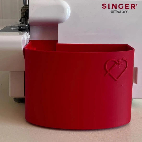 Singer Overlok Makinası Çöp Kutusu XL Kırmızı - 3