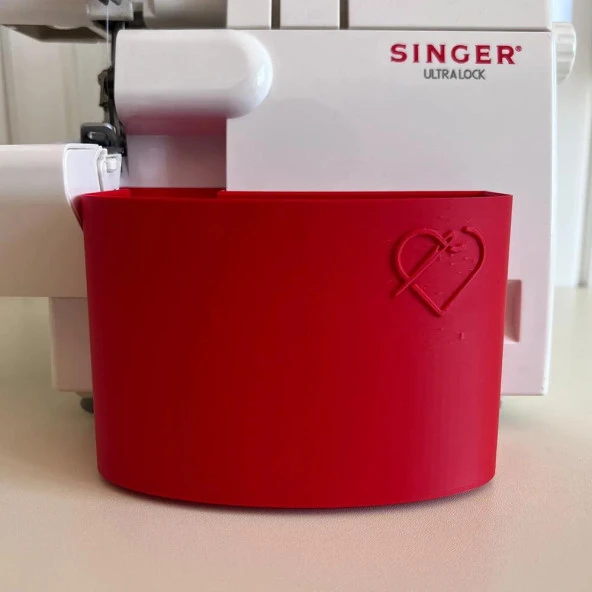 Singer Overlok Makinası Çöp Kutusu XL Kırmızı - 4