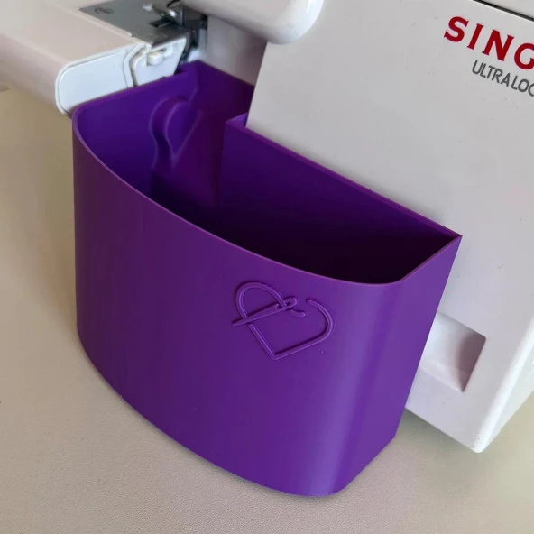 Singer Overlok Makinası Çöp Kutusu XL Mor - 3