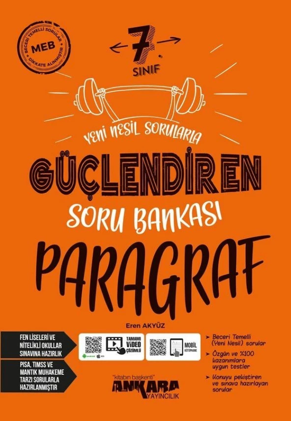 7. Sınıf Paragraf Güçlendiren Soru Bankası Ankara Yayıncılık