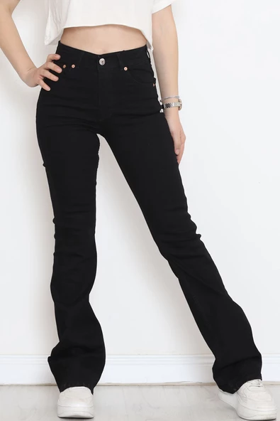 İspanyol Paça Kot Pantolon Siyah1 - 18201.1431. ürün görseli