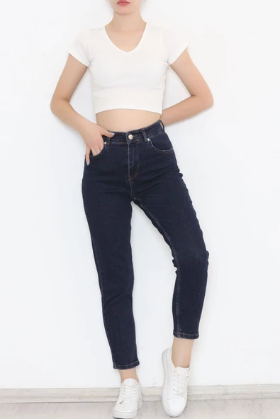 Boyfriend Kot Pantolon Koyumavi - 11917.1754. - Resim 4