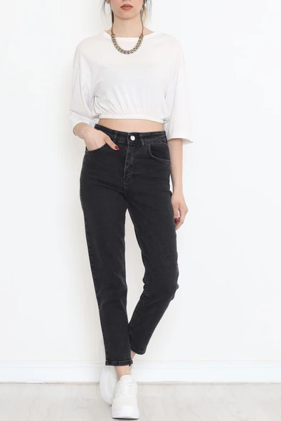 Boyfriend Kot Pantolon Füme1 - 11917.1431. - Resim 4