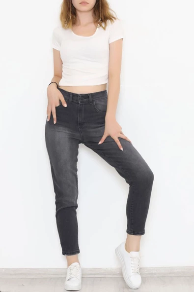 Boyfriend Kot Pantolon Füme - 8756.1431. - Resim 4