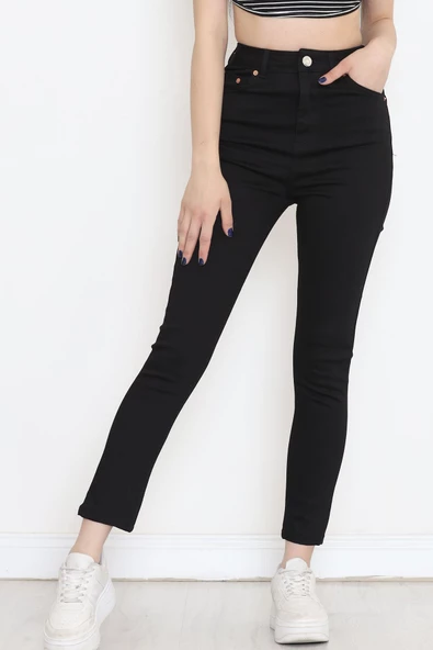 Dar Paça Likralı Kot Pantolon Siyah - 18221.1431. ürün görseli