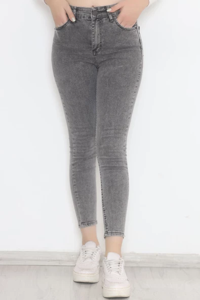 Dar Paça Kot Pantolon Gri - 12561.1431. ürün görseli