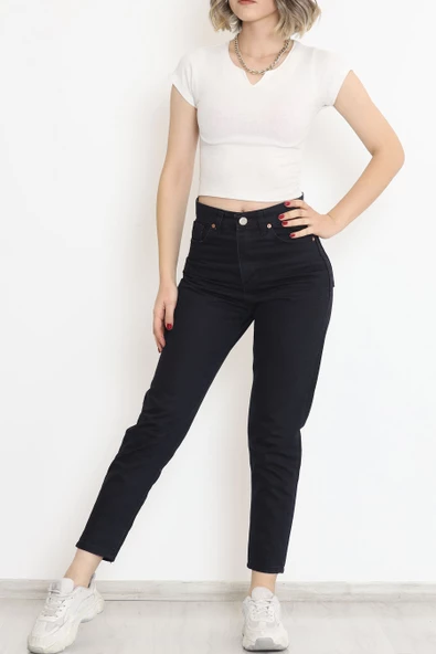 Boyfriend Kot Pantolon Koyulacivert - 11917.1431. - 4