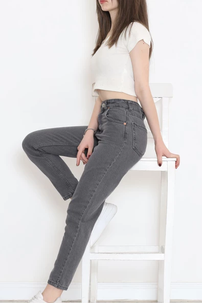 Boyfriend Kot Pantolon Gri - 18222.1431. - 2