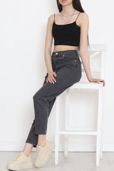 Boyfriend Kot Pantolon Koyugri - 18222.1431. - Resim 4