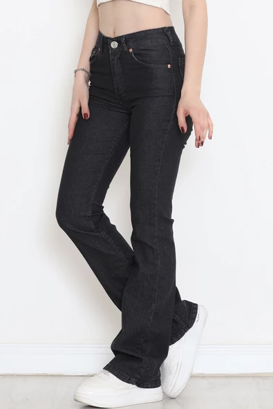 İspanyol Paça Kot Pantolon Füme - 18201.1431. - Resim 3