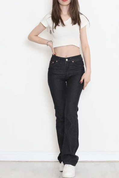 İspanyol Paça Kot Pantolon Füme - 18201.1431. - Resim 4