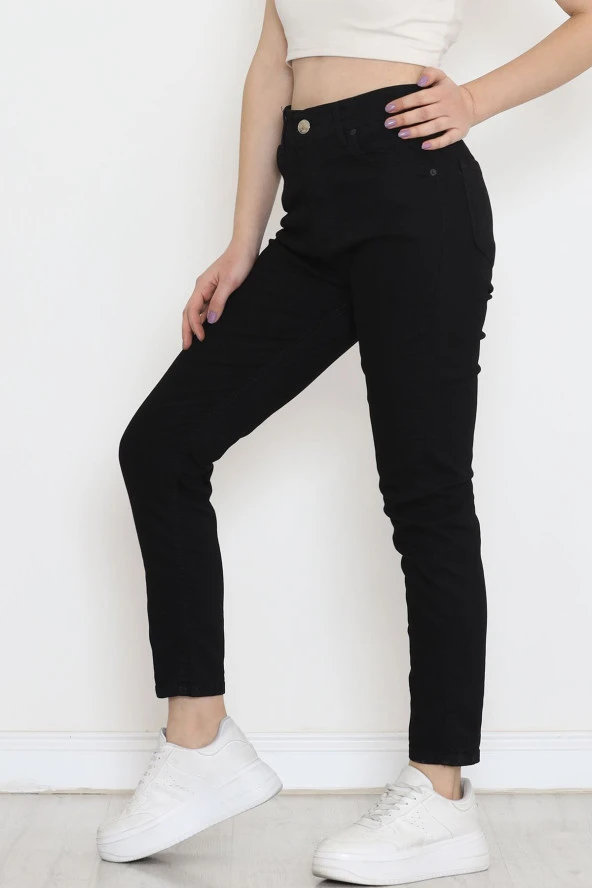 Dar Paça Kot Pantolon Siyah1 - 11918.1431. - Resim 3