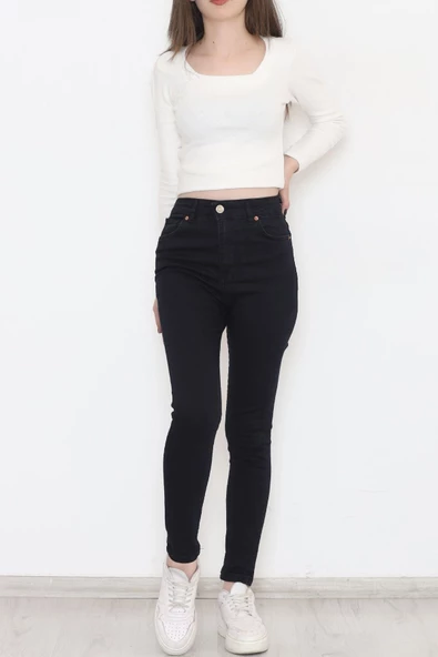 Süper Likra Kot Pantolon Lacivert2 - 9815.1431. - Resim 4