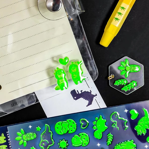 Bigpoint Sticker Fosforlu Dinazorlar 15'li Paket - Resim 2