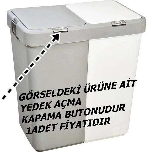 Motek Çamaşır Sepeti Yedek Açma Kapama Butonu 40LT 80LT Tümüne Uyumlu Buton-1Ad - 4