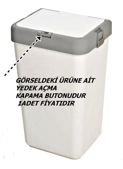 Motek Çamaşır Sepeti Yedek Açma Kapama Butonu 40LT 80LT Tümüne Uyumlu Buton-1Ad - 5