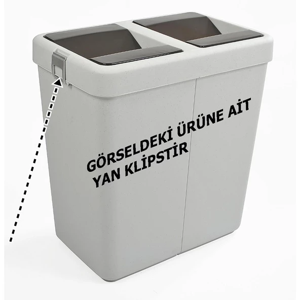 Motek Çamaşır Sepeti Çöp Kovası Yedek Yan Klips 40-80 Litre Uyumlu 1ADET - 5
