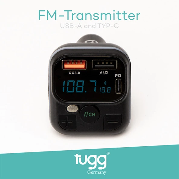 Tugg Germany FM Transmitter Araç Şarj Başlık C32 104961 - 2