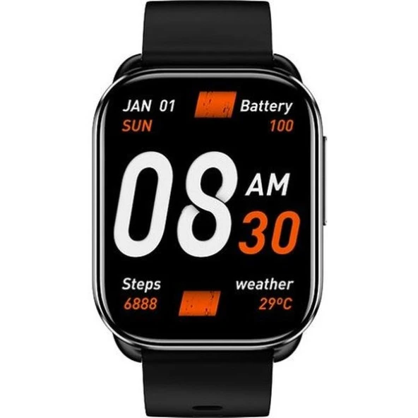 Qcy Watch GS 46MM Siyah Akıllı Saat