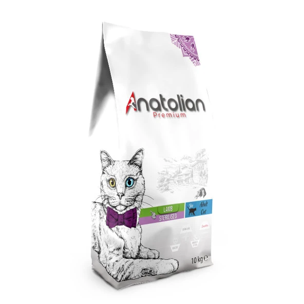 Anatolian Premium Sterilised Lamb Kuzulu Kısır Kedi Maması 10 KG