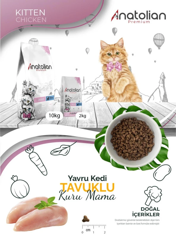 Anatolian Premium Kitten Chicken Tavuklu Yavru Kedi Maması 2 Kg - 4