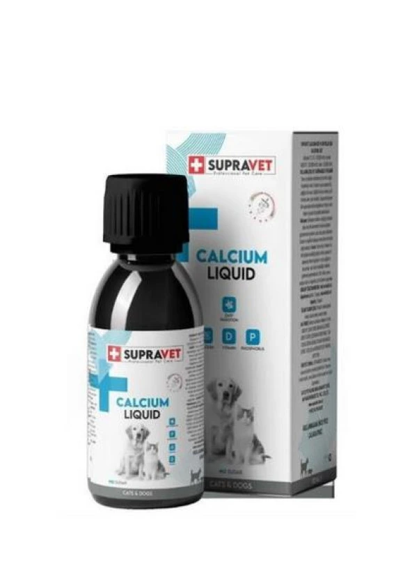 Supravet Kedi Köpekler İçin Sıvı Kalsiyum Damla 100 Ml