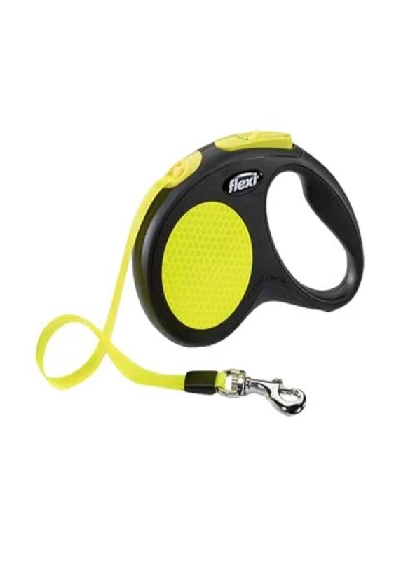 Flexi Neon Şerit Medium 5 Metre Otomatik Köpek Gezdirme Tasması