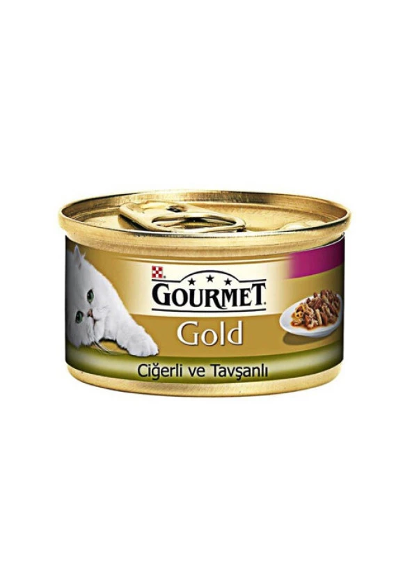 Gourmet Gold Ciğer ve Tavşan Çifte Lezzet Kedi Konservesi 85 gr