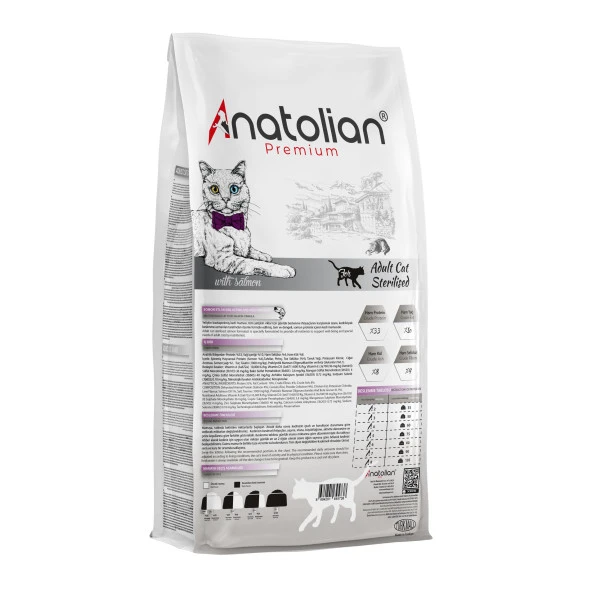 Anatolian Premium Sterilised Salmon Somonlu Kısırlaştırılmış Kedi Maması 2 Kg - 2