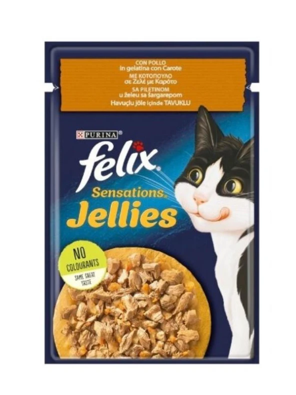 Felix Sensations Tavuklu Ve Havuçlu Kedi Konservesi 85 Gr