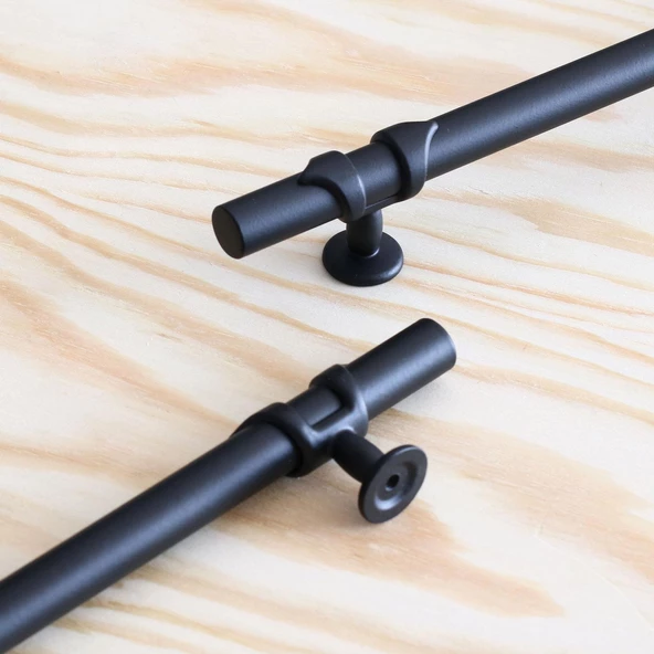 Maça Siyah Metal Kulp 160 mm-16 cm Mobilya Çekmece Mutfak Dolabı Dolap Kulpları Kulbu Kulpu - 6